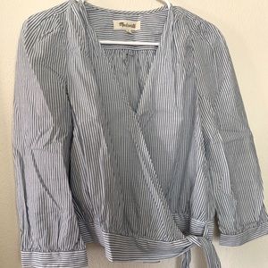 Madewell Striped Wrap Tee